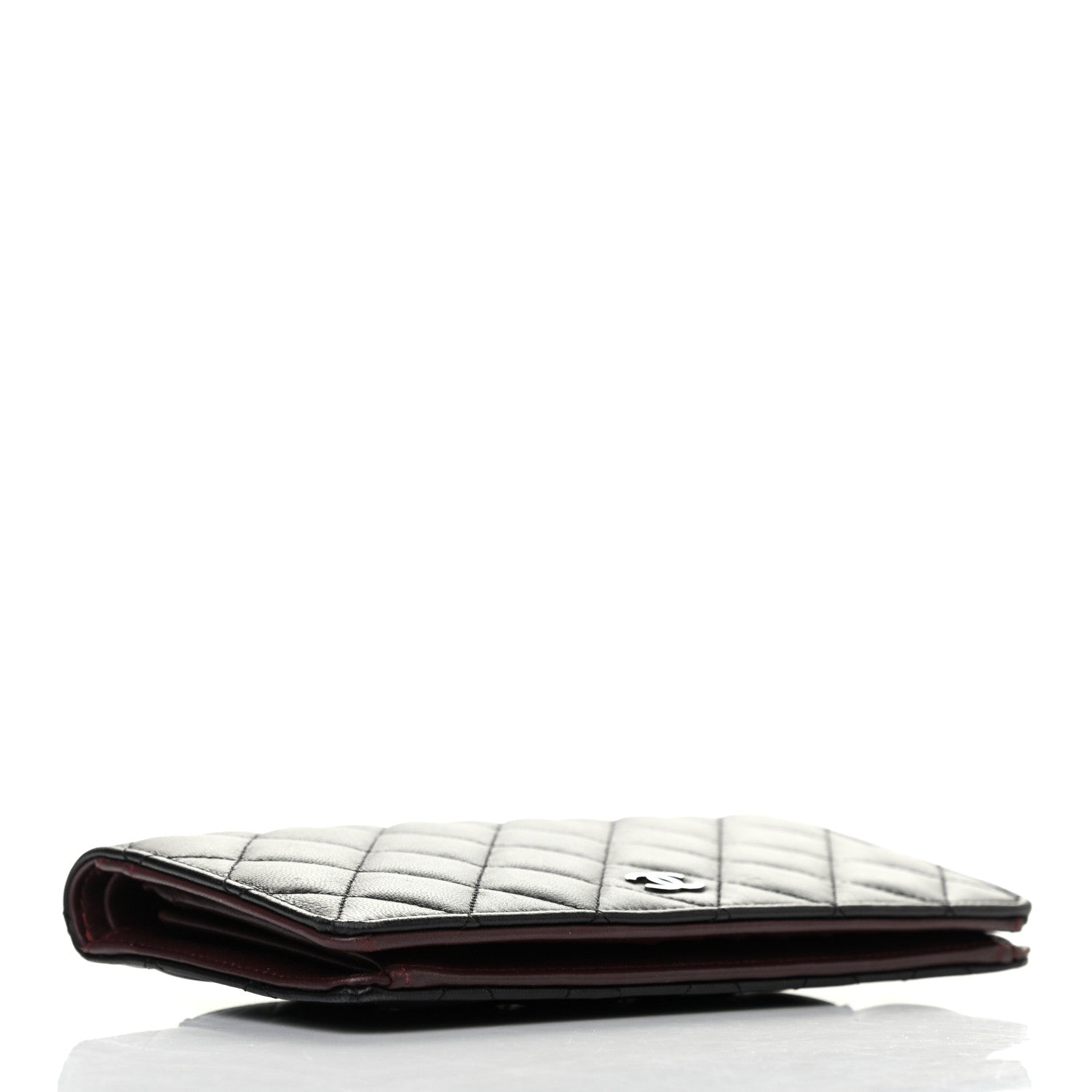 Chanel Lambskin Quilted Yen Wallet Black 3 of 6