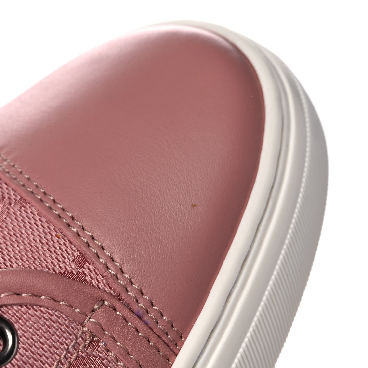 Gucci GG Monogram Calfskin Womens Low Top Sneakers 36 Pink Soft Pink 9 of 10