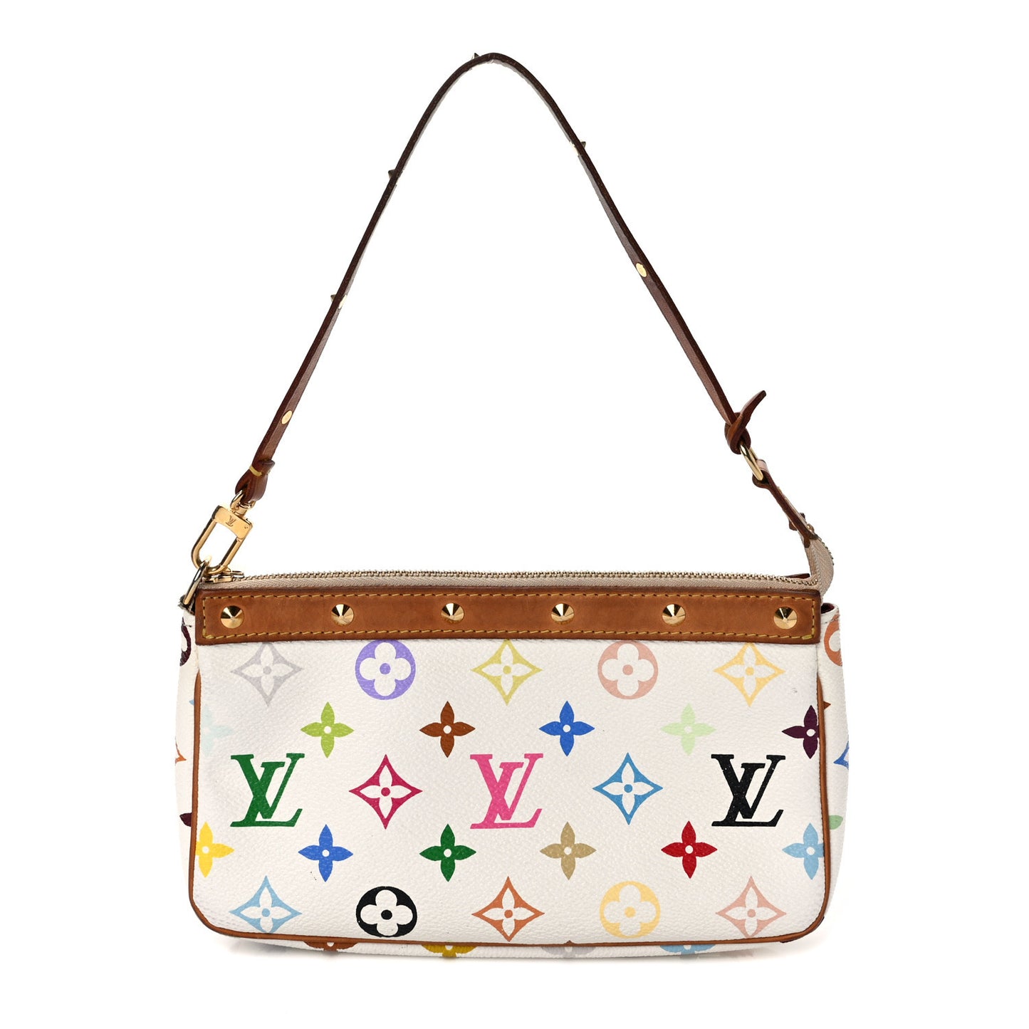 Monogram Multicolor Pochette Accessories White