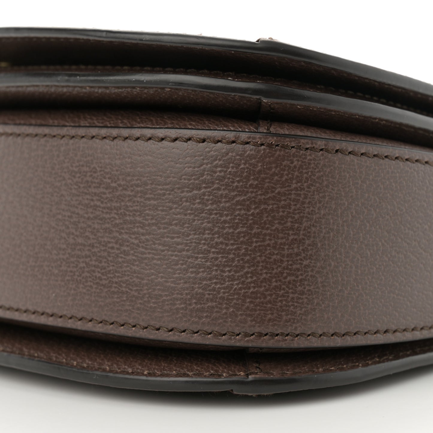 GG Supreme Monogram Web Small Ophidia Flap Messenger Bag Brown