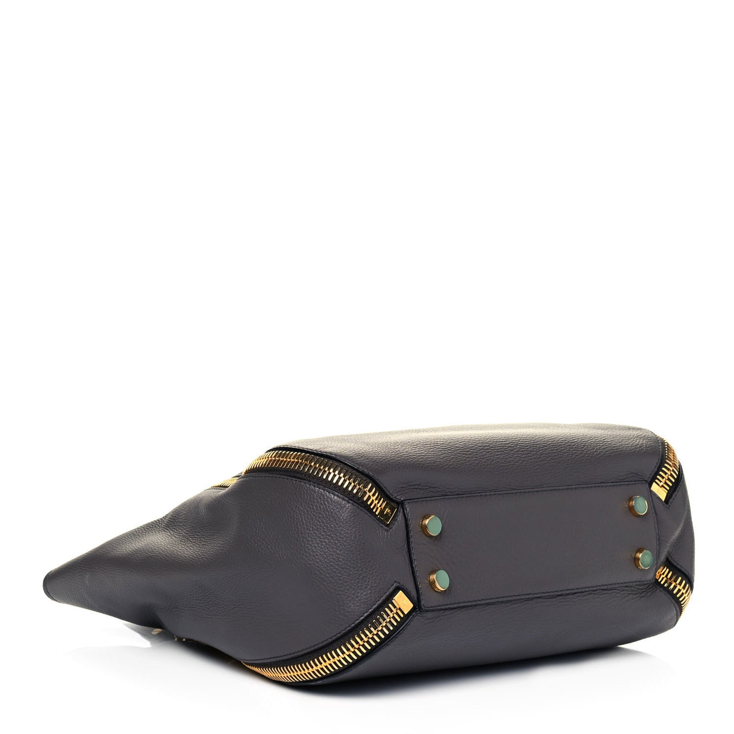 Grained Calfskin Sedgwick Medium Zipper Tote Graphite