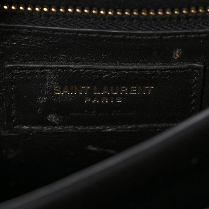 Saint Laurent Pony Hair Leopard Print Monogram Cassandra Clasp Bag Black 7 of 12