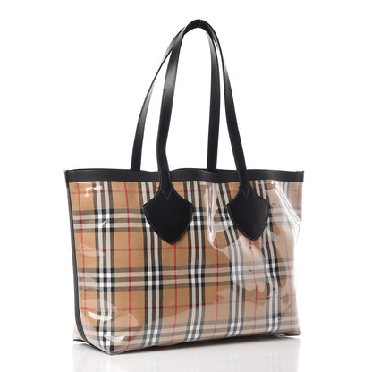 Burberry Vintage Check Transparent Large The Giant Reversible Tote Black 4 of 22