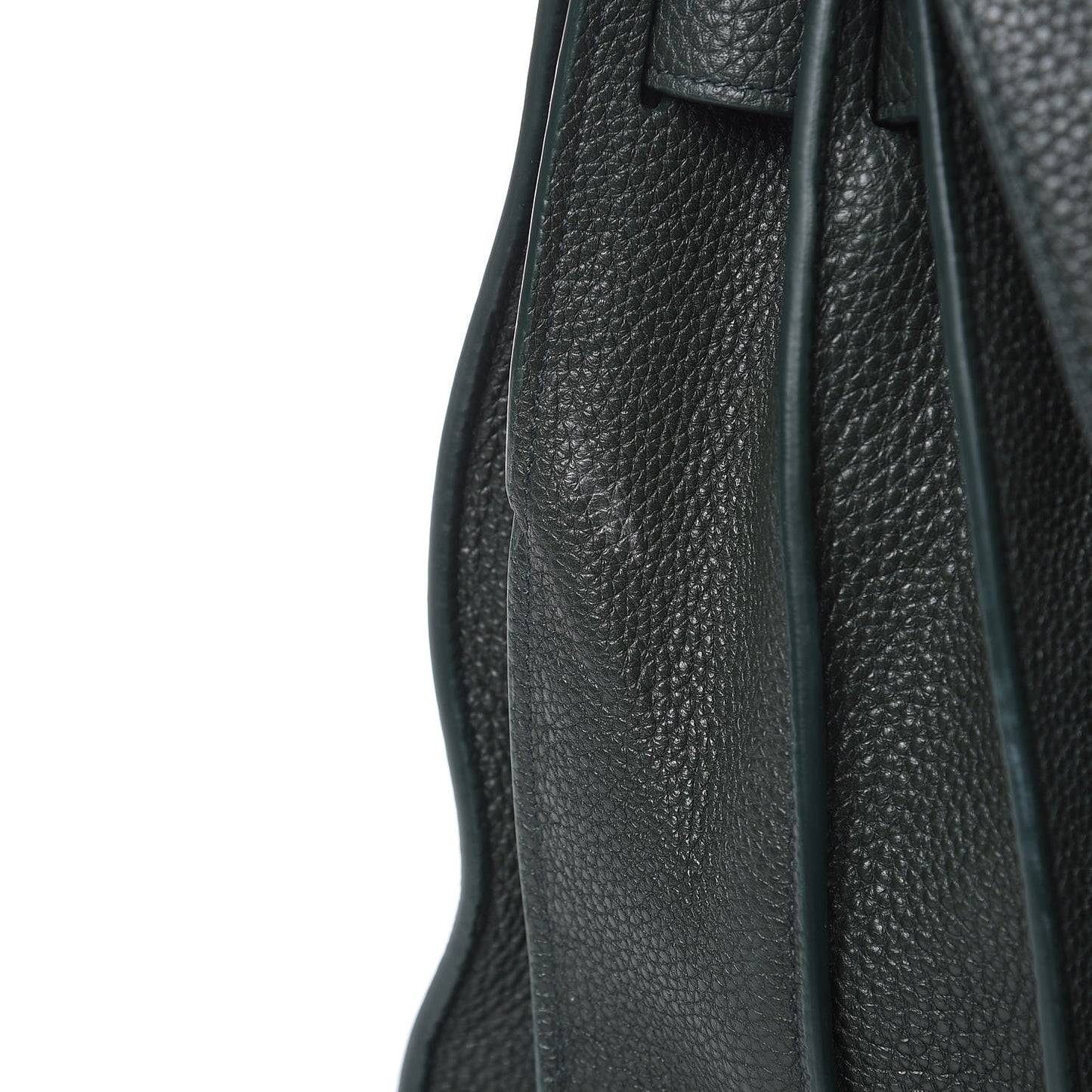 Grained Calfskin Small Supple Sac De Jour Dark Vert
