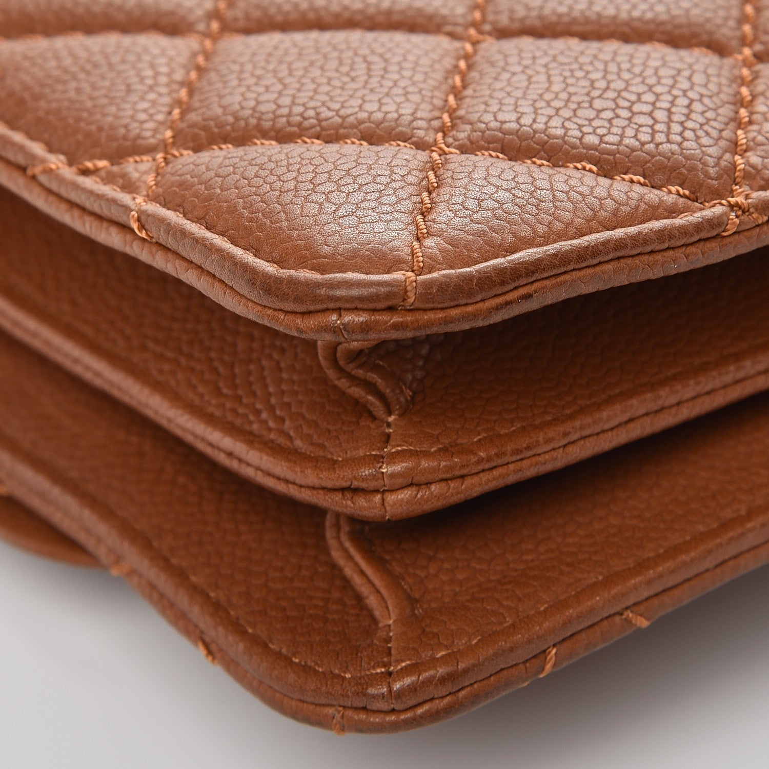 Chanel Caviar Quilted Flap With Chain Flap Light Brown 9 of 11