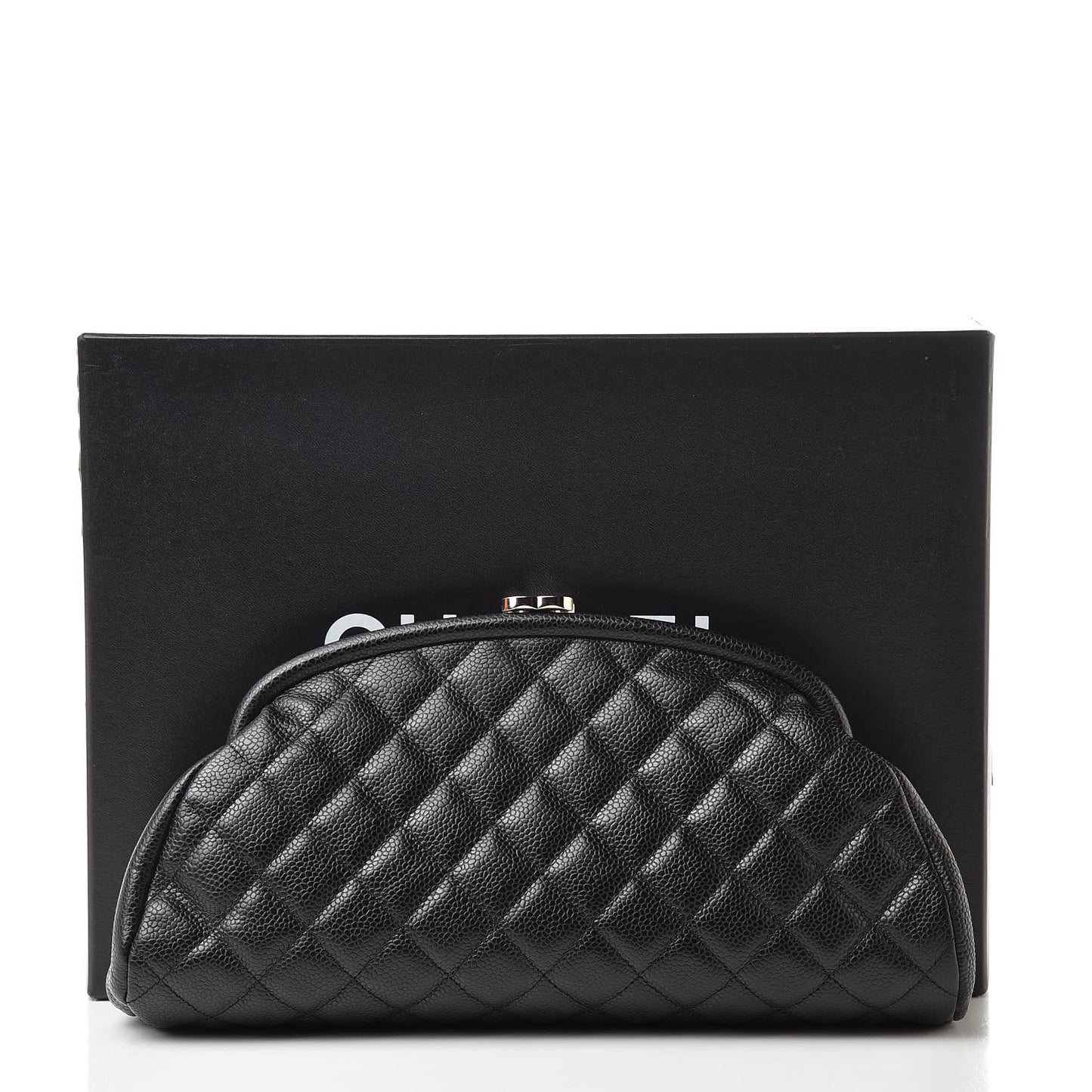 Caviar Quilted Timeless Clutch Black