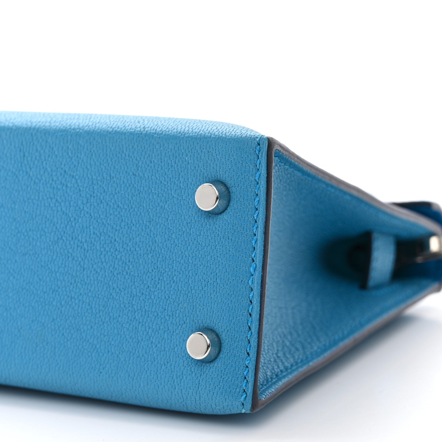 Hermes Chevre Mysore Mini Kelly Sellier 20 Bleu Frida 10 of 11