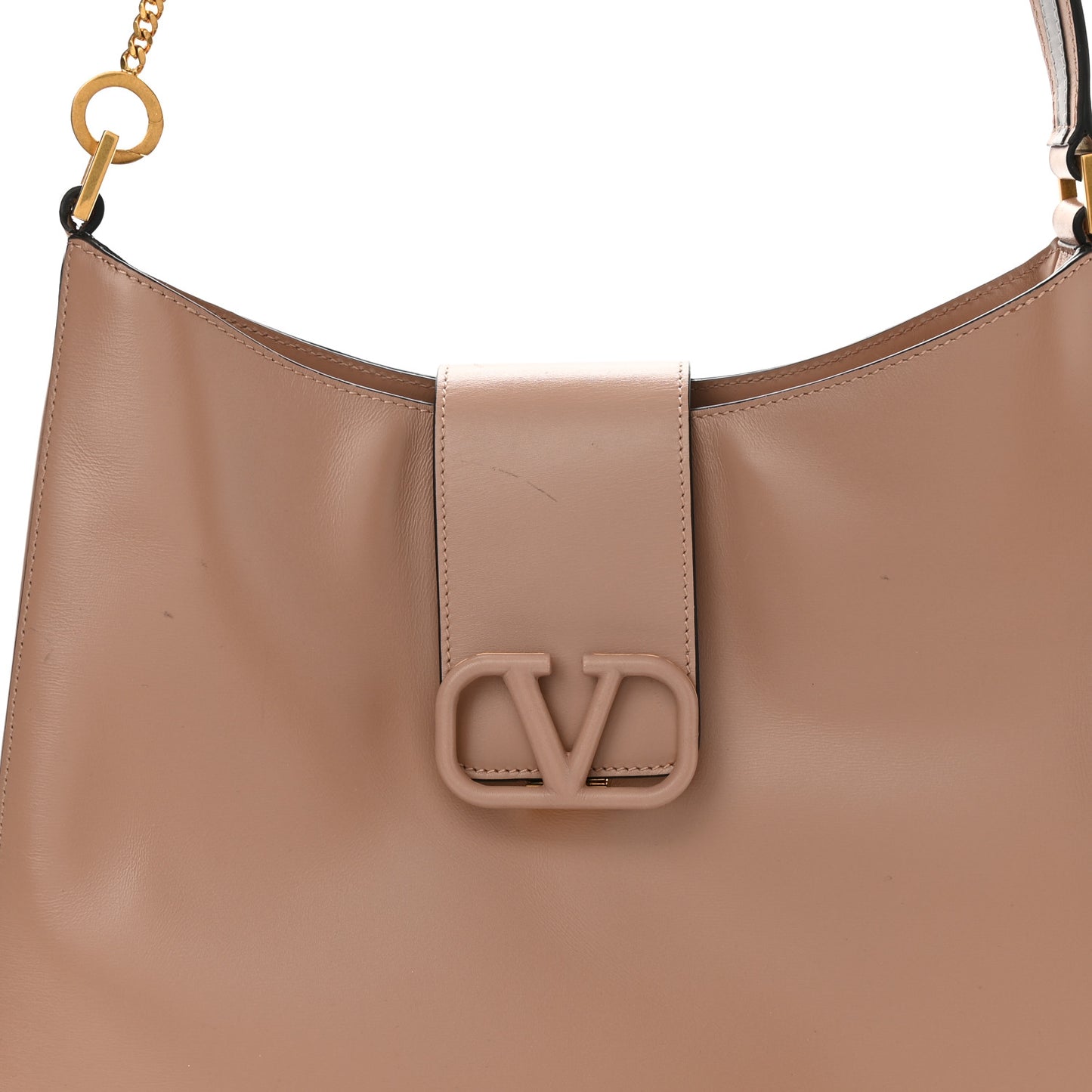 Smooth Calfskin VSling Hobo Bag Camel Rose