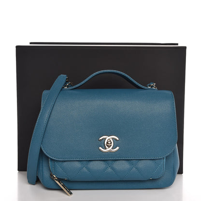Chanel Caviar Quilted Small Business Affinity Flap Blue 8 of 8