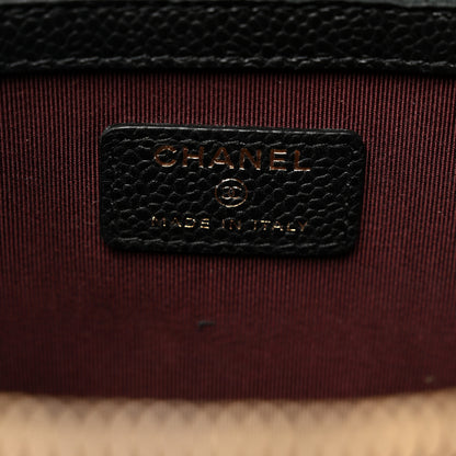 Chanel Caviar Quilted Medium Cosmetic Case Black 6 of 7