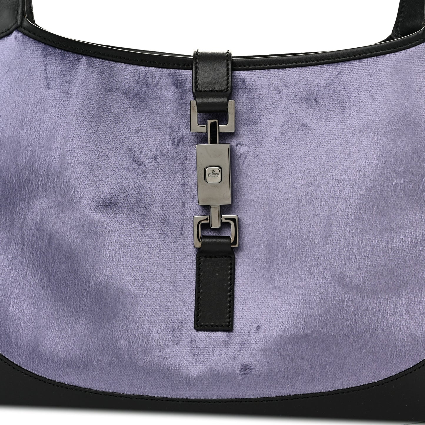 Velvet Calfskin Small Jackie O Hobo Light Purple Black
