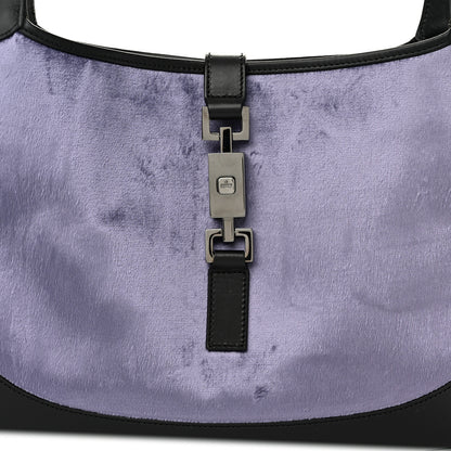 Gucci Velvet Calfskin Small Jackie O Hobo Light Purple Black 8 of 11