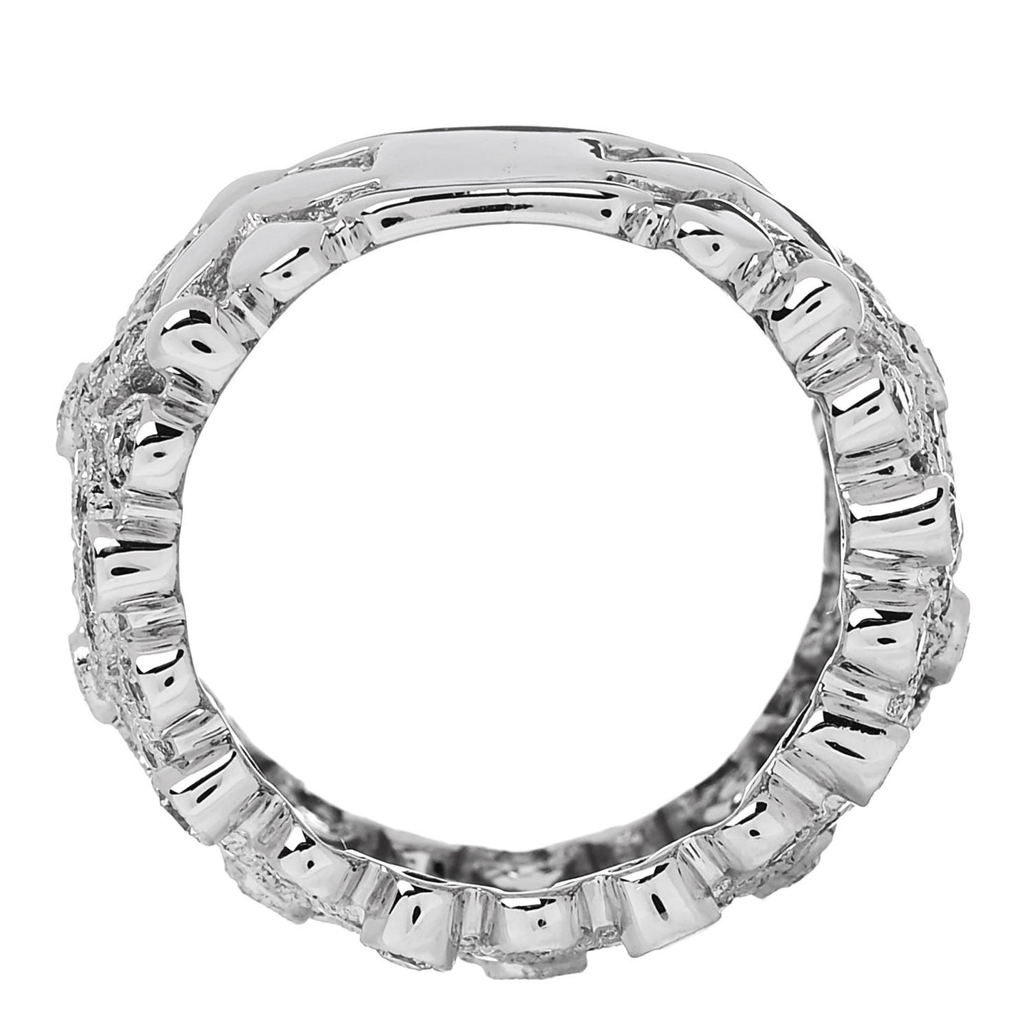 18K White Gold Diamond 1.23ctw Floral Ring  54 7