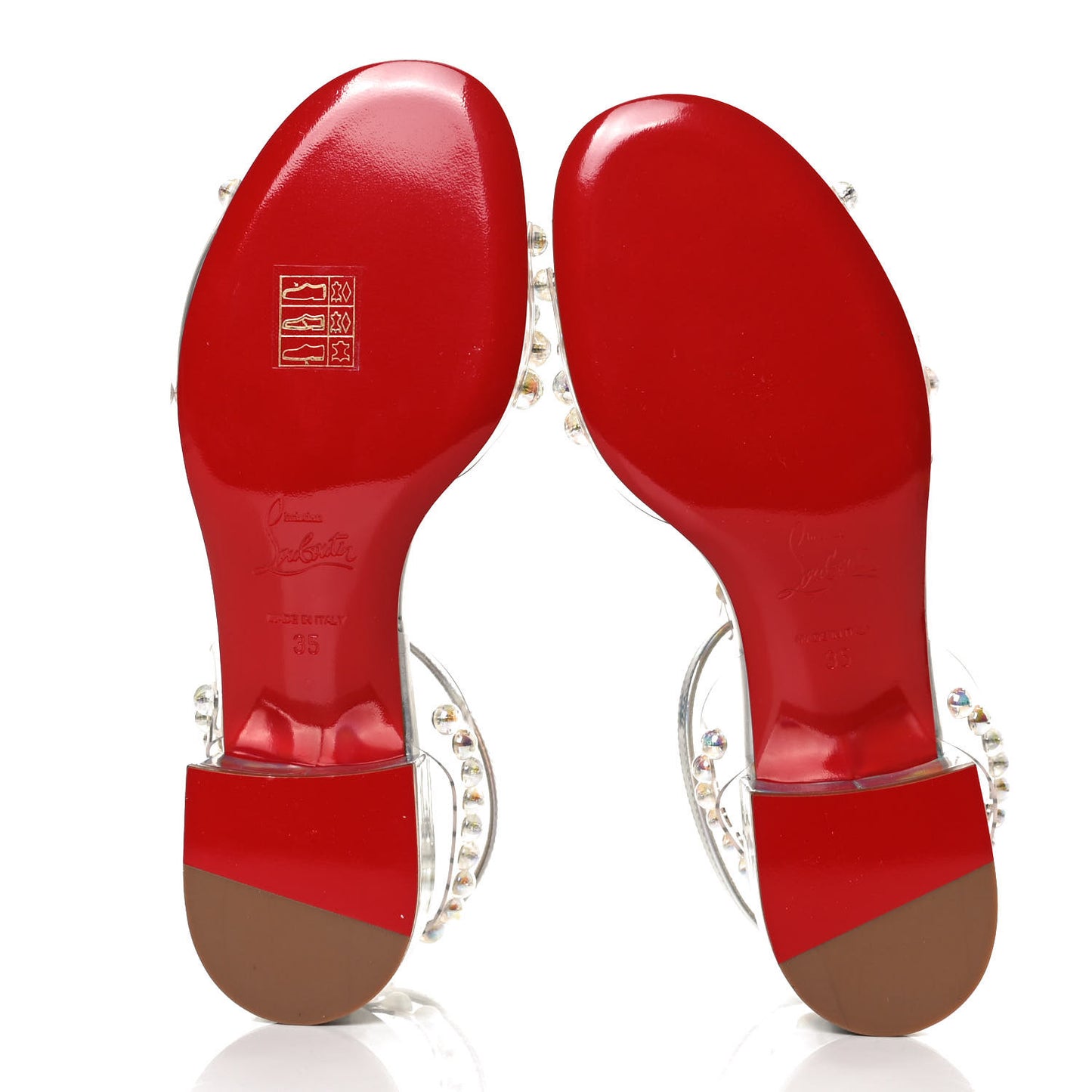 Iridescent Patent PVC Faridaravie 25 Sandals 35 Silver