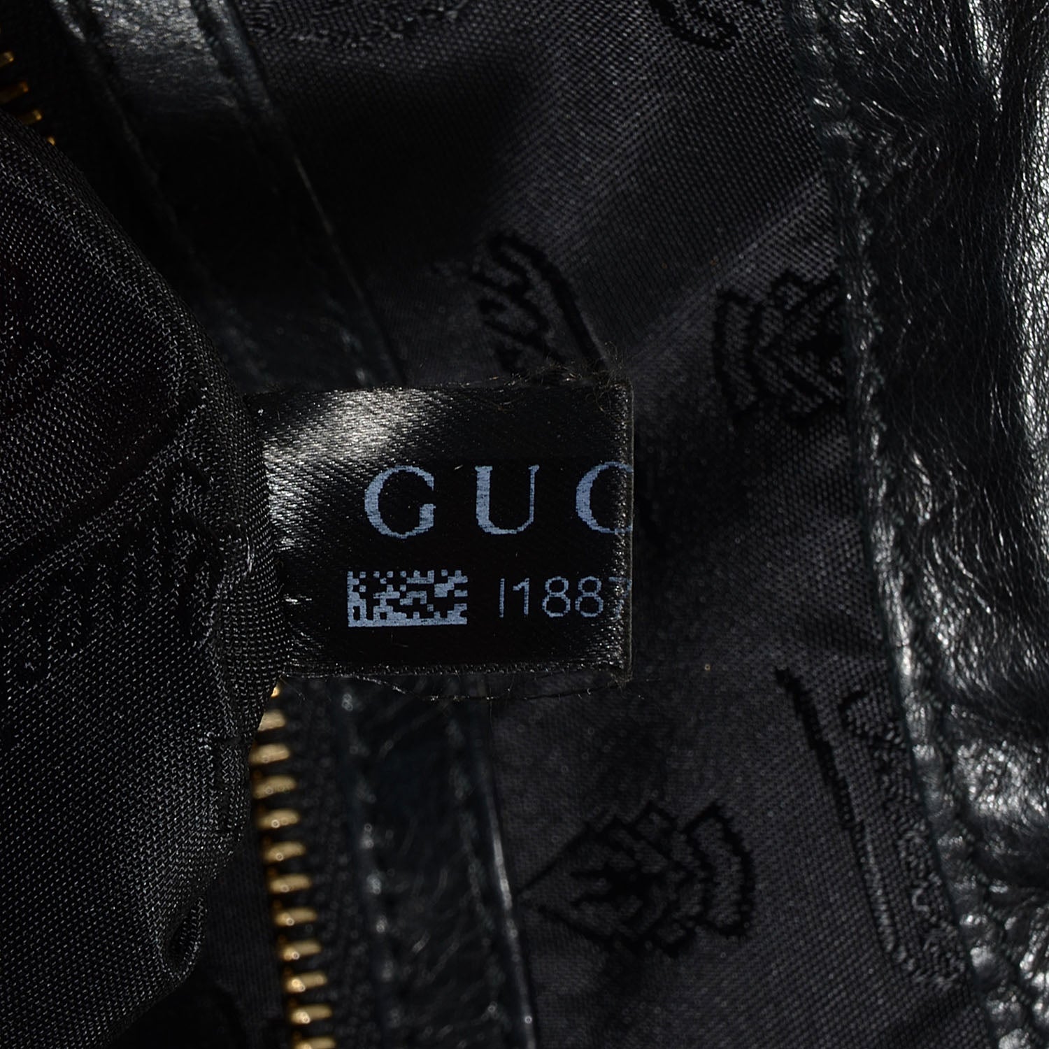 Gucci Leather Large Hysteria Top Handle Bag Black Yellow 8 of 9