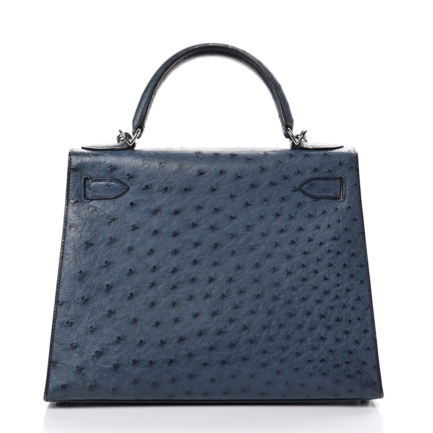 Hermes Ostrich Kelly Sellier 28 Bleu Roi 3 of 49