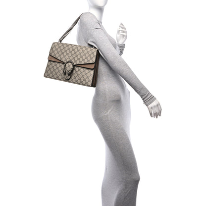 Gucci GG Supreme Monogram Medium Dionysus Shoulder Bag Taupe 2 of 10