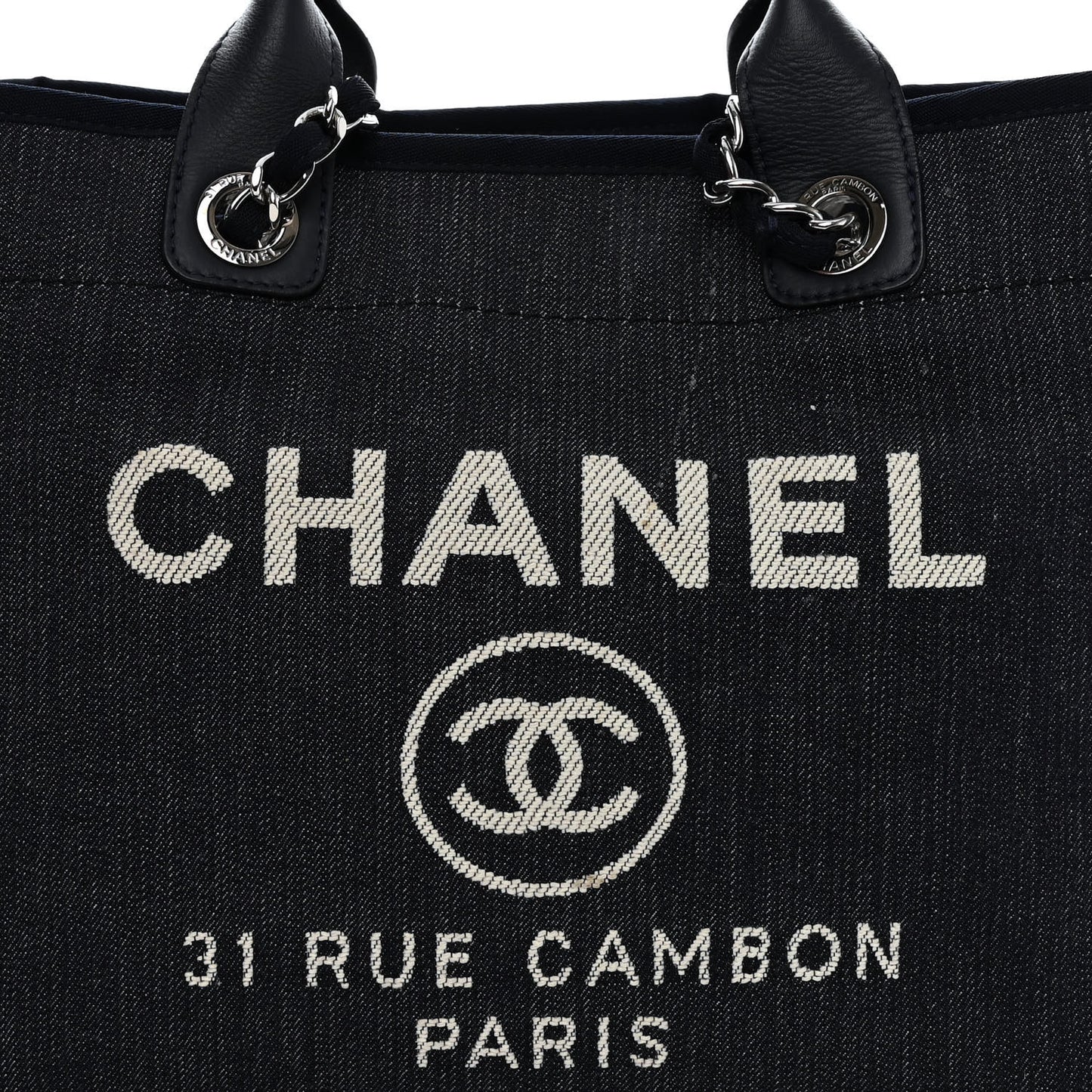 Denim Medium Deauville Tote Dark Blue