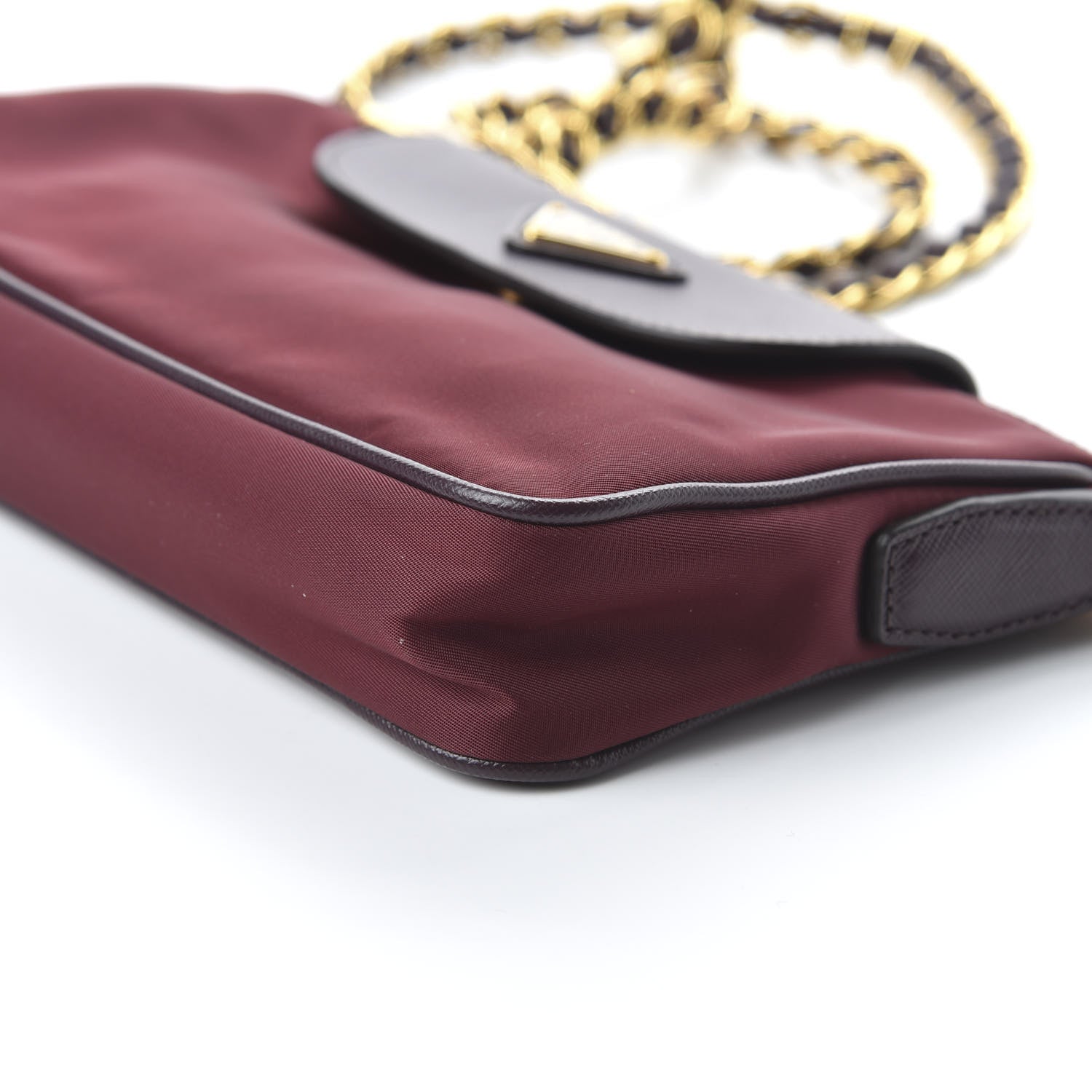Prada Tessuto Nylon Saffiano Crossbody Bag Granato 7 of 9