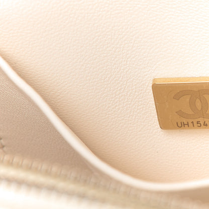 Chanel Caviar Quilted Small Coco Handle Flap White 9 of 11