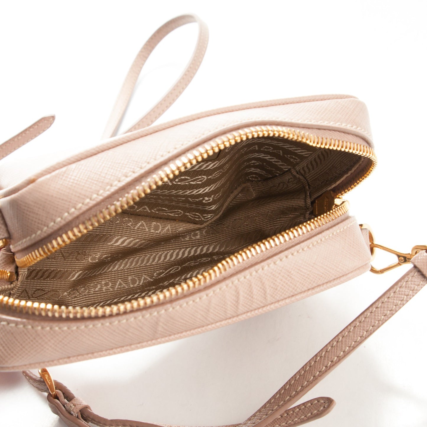 Saffiano Mini Camera Crossbody Cammeo