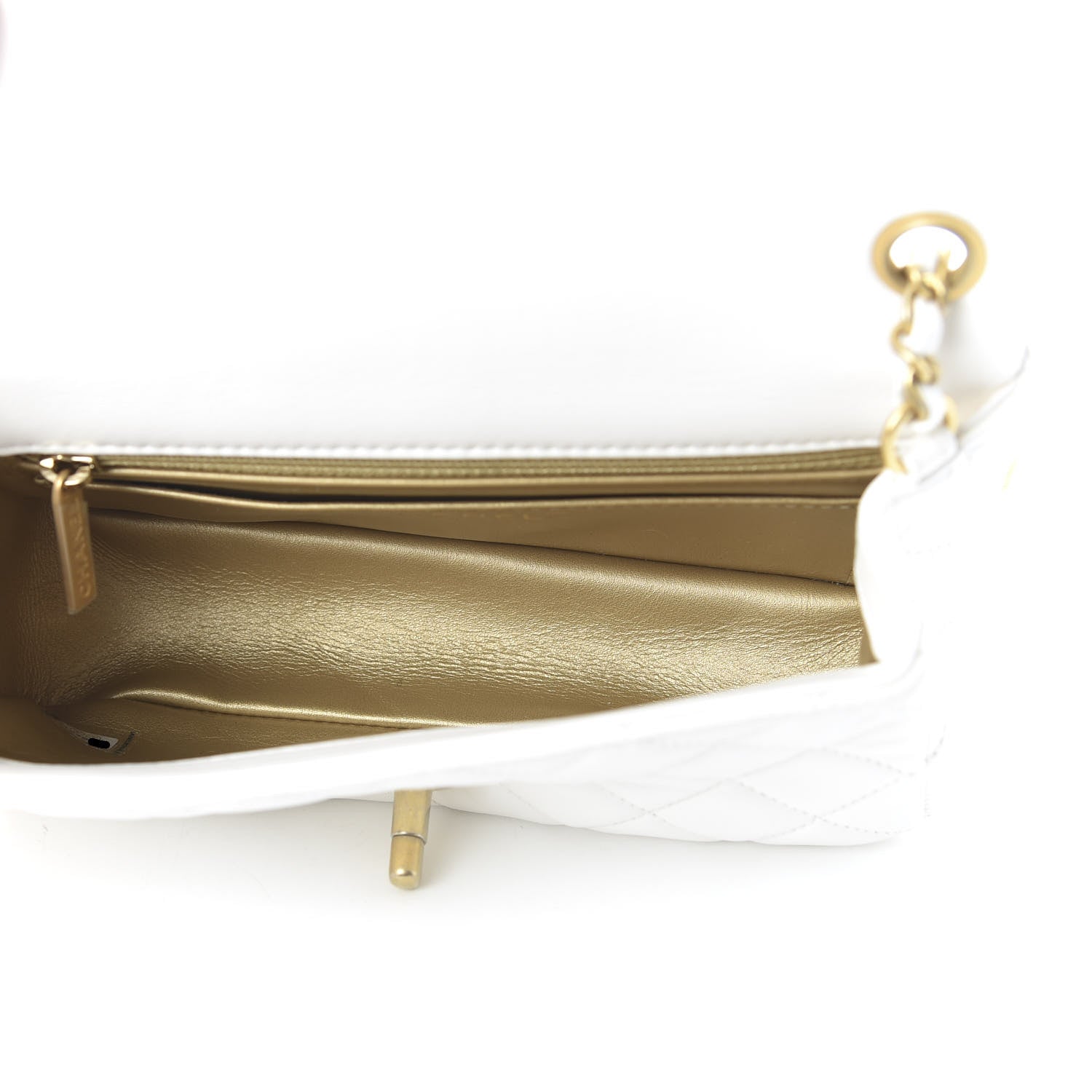 Chanel Lambskin Quilted Mini Rectangular Pearl Crush Flap White 5 of 10