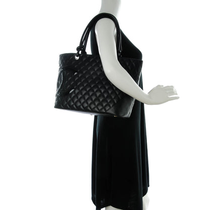 Chanel Calfskin Quilted Large Cambon Tote Black 2 of 7