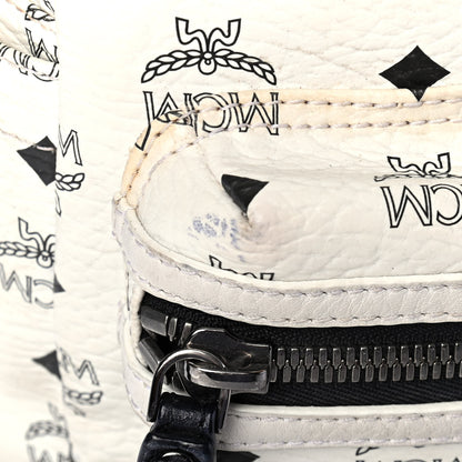 MCM Visetos Medium Side Stud Stark Backpack White 12 of 14