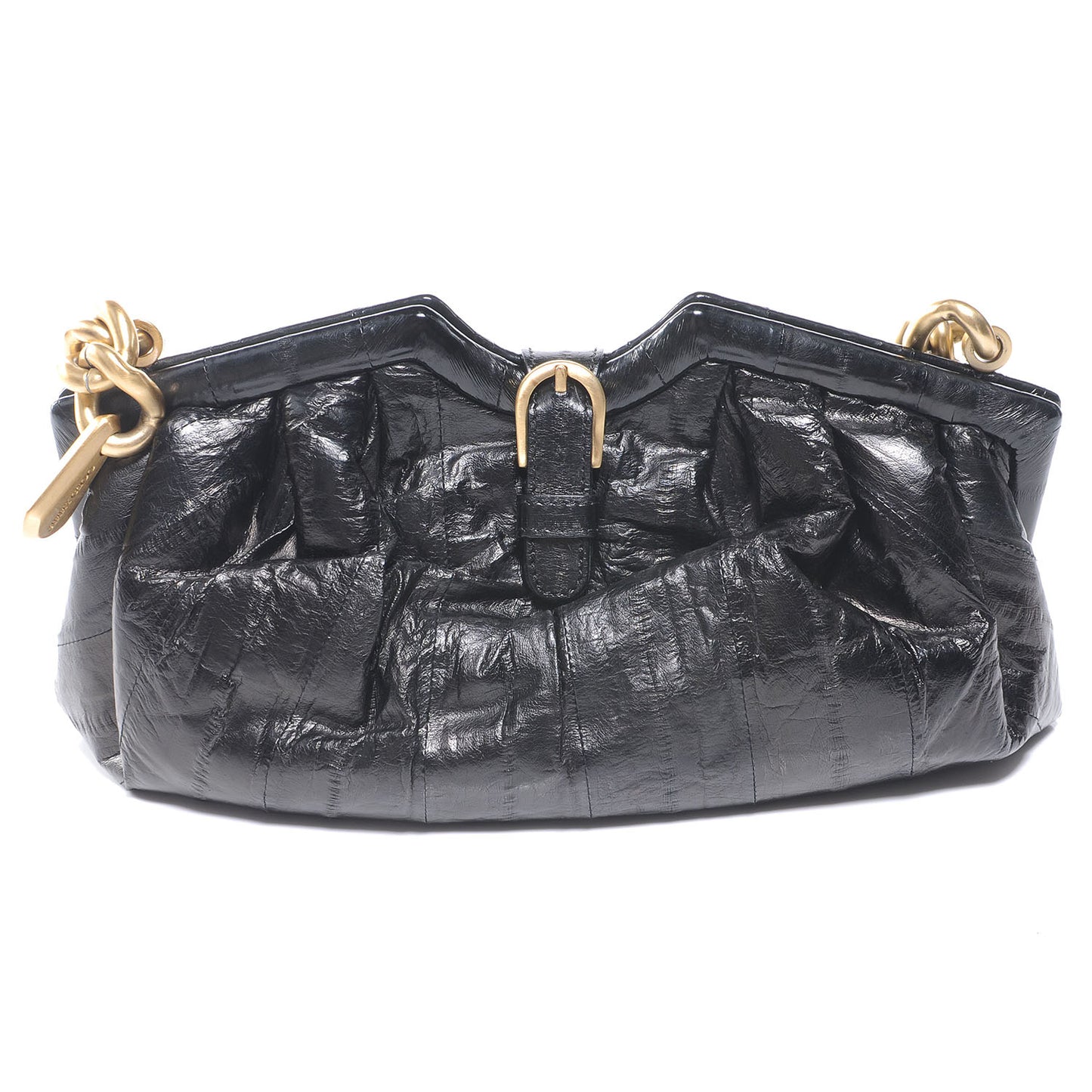 Eel Skin Clutch Black