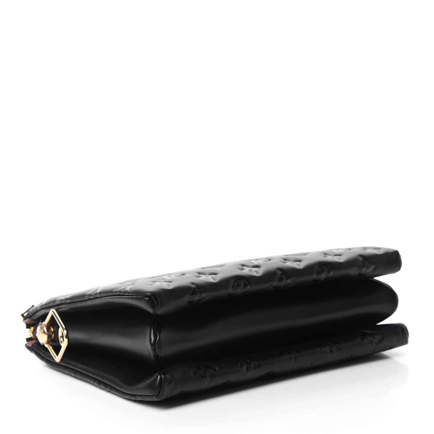 Louis Vuitton Lambskin Embossed Monogram Coussin PM Black 4 of 12
