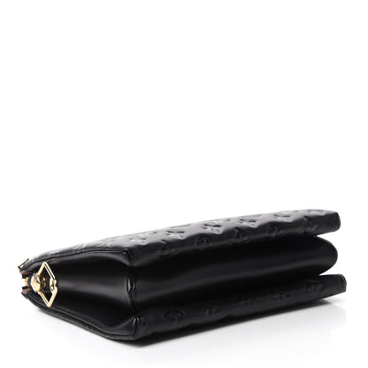 Louis Vuitton Lambskin Embossed Monogram Coussin PM Black 4 of 12