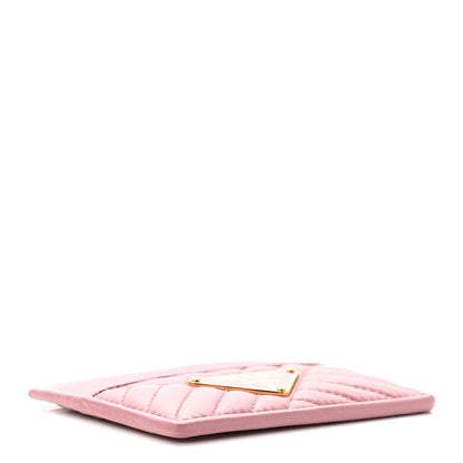 Prada Nappa Impunture Logo Card Holder Rosa 4 of 8