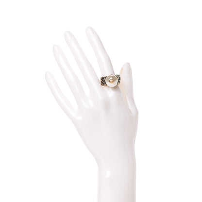 Gucci Metal Pearl Ring 15 55 Aged Gold 2 of 6