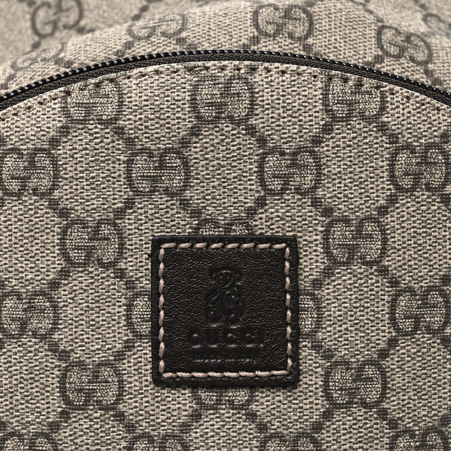 GG Supreme Monogram Margaux Calfskin Childrens Day Backpack Beige Ebony Cocoa Dark Chocolate