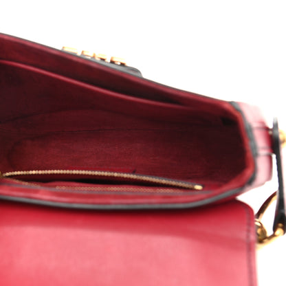 Christian Dior Calfskin D Fence Saddle Bag Black Red 7 of 13