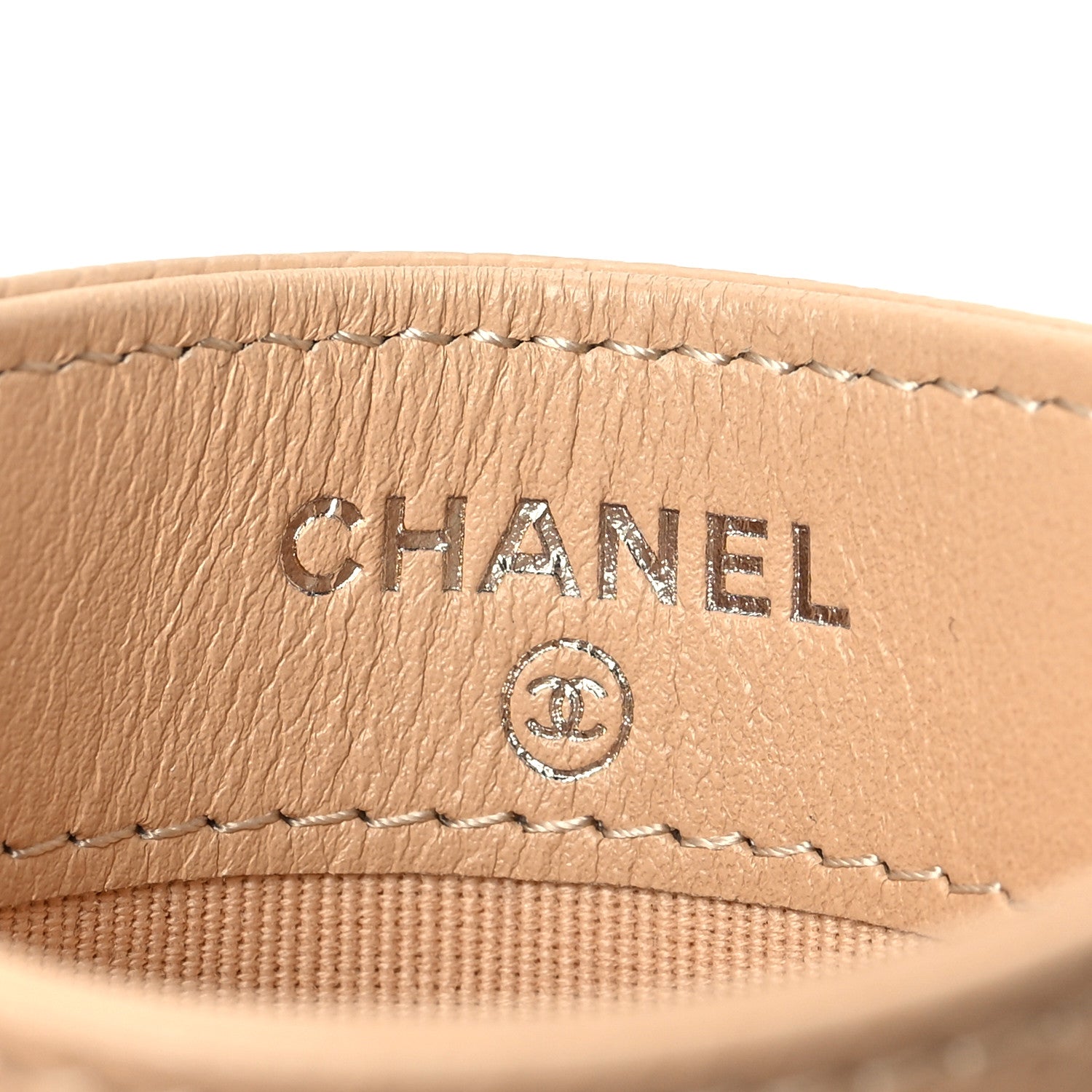 Chanel Caviar Quilted Card Holder Beige 6 of 9