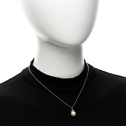Tiffany Sterling Silver Freshwater Cultured Pearl Ziegfeld Drop Pendant Necklace 2 of 5