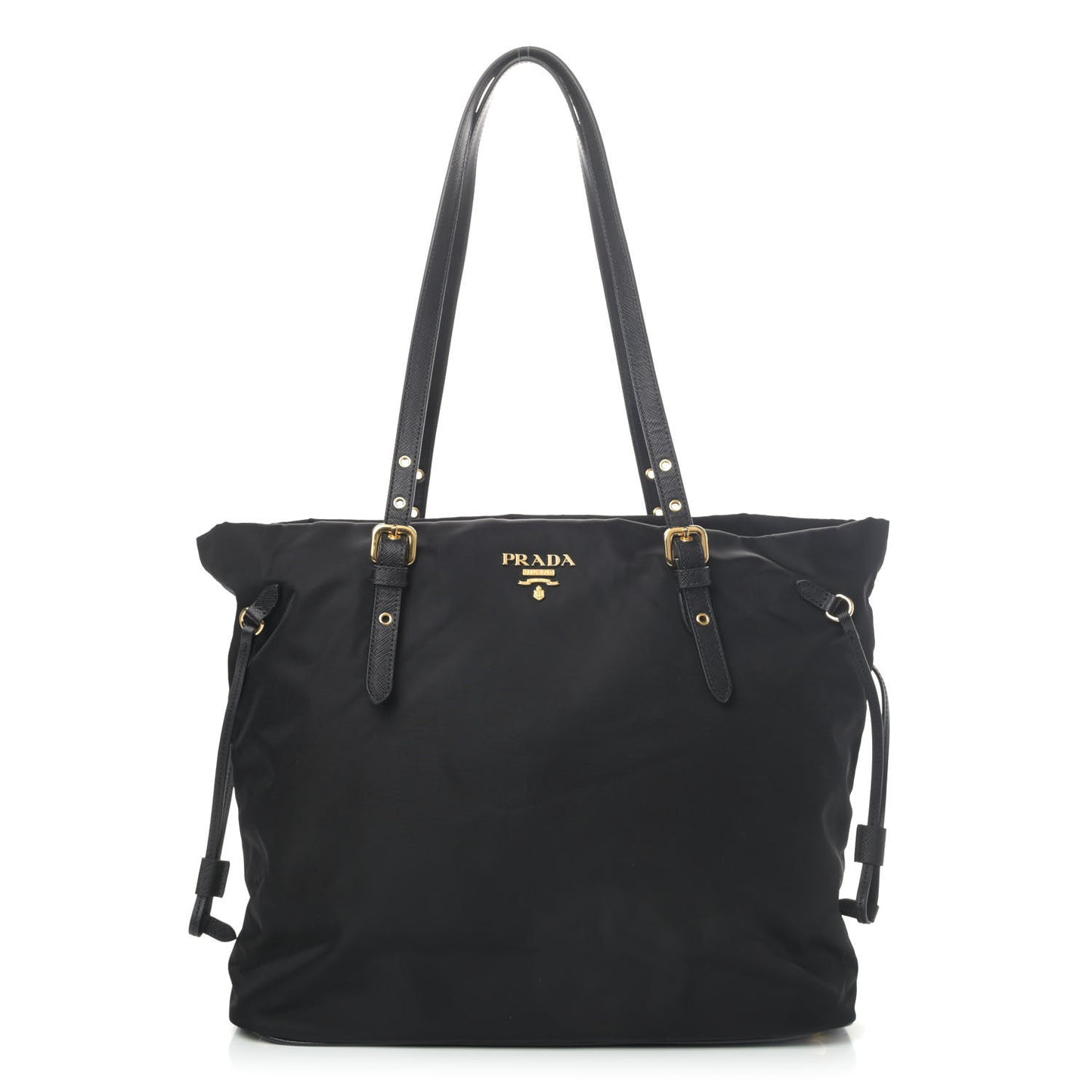 Tessuto Nylon Saffiano Tote Black