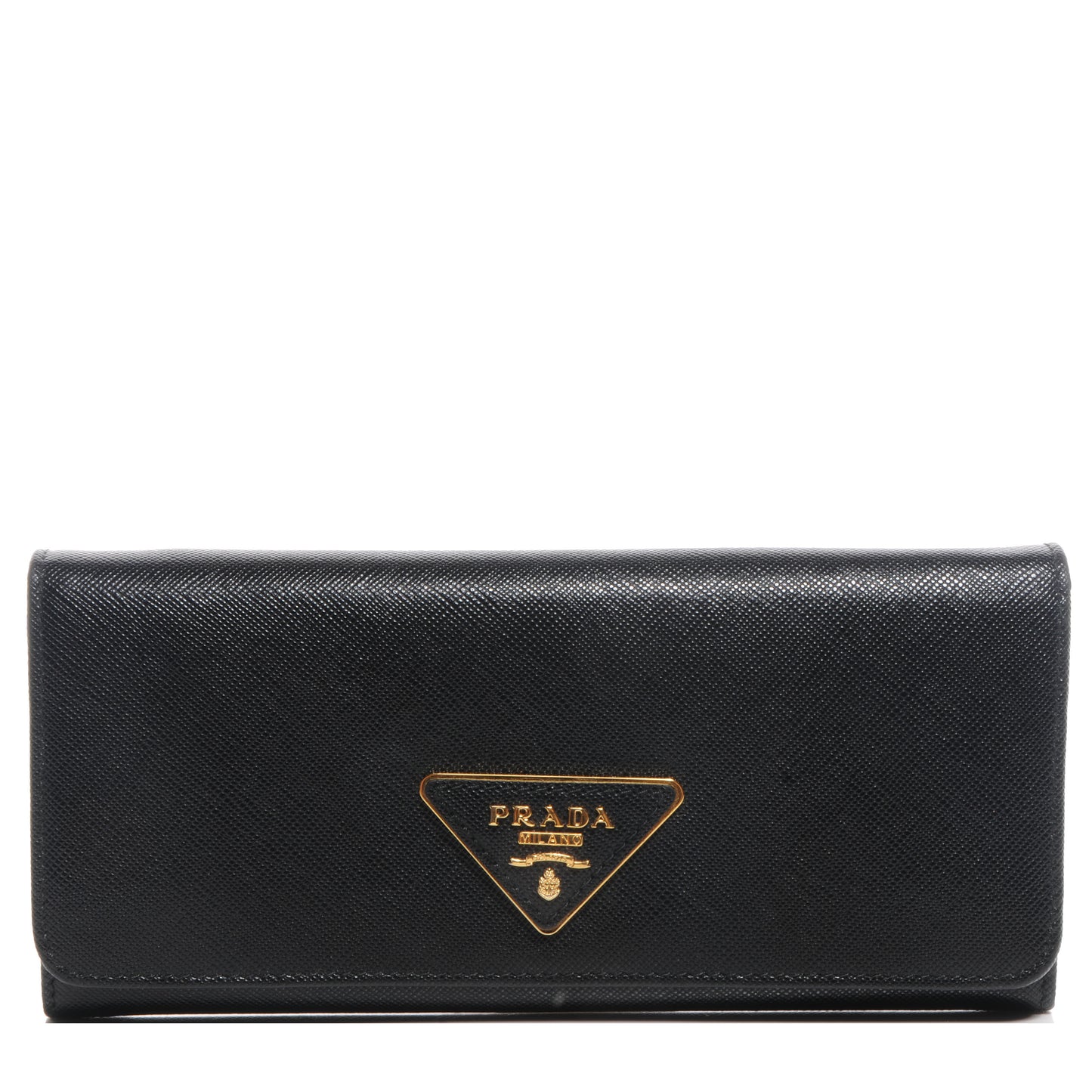 Saffiano Continental Flap Wallet Nero Black