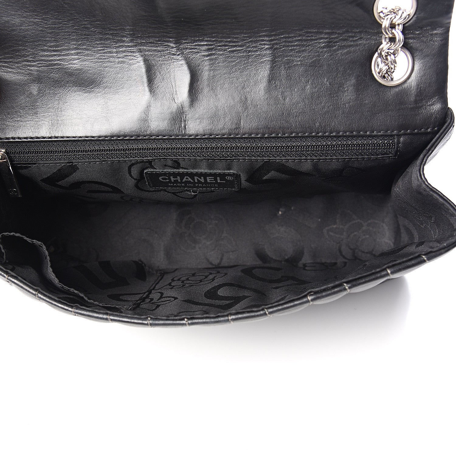 Chanel Lambskin Vertical Quilted Medium Single Flap Black 4 of 9