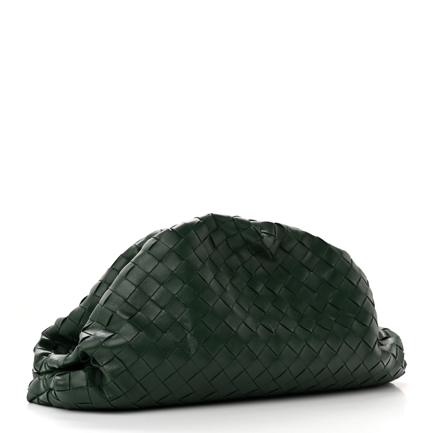 Bottega Veneta Nappa Maxi Intrecciato The Pouch Oversized Clutch Raintree 3 of 15