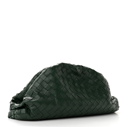 Bottega Veneta Nappa Maxi Intrecciato The Pouch Oversized Clutch Raintree 3 of 15