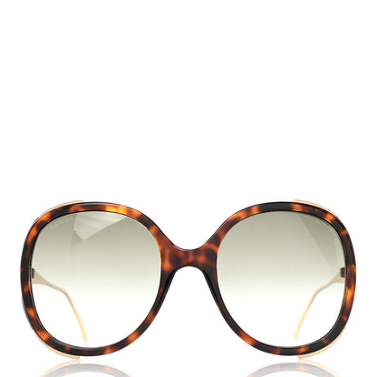 Gucci Acetate Round Frame Injected GG0226SK Sunglasses Tortoise 2 of 9