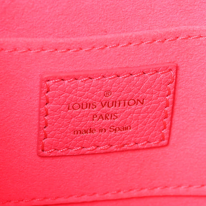 Louis Vuitton Grained Calfskin Tufted Monogram Mini Dauphine Fluo Pink 6 of 9