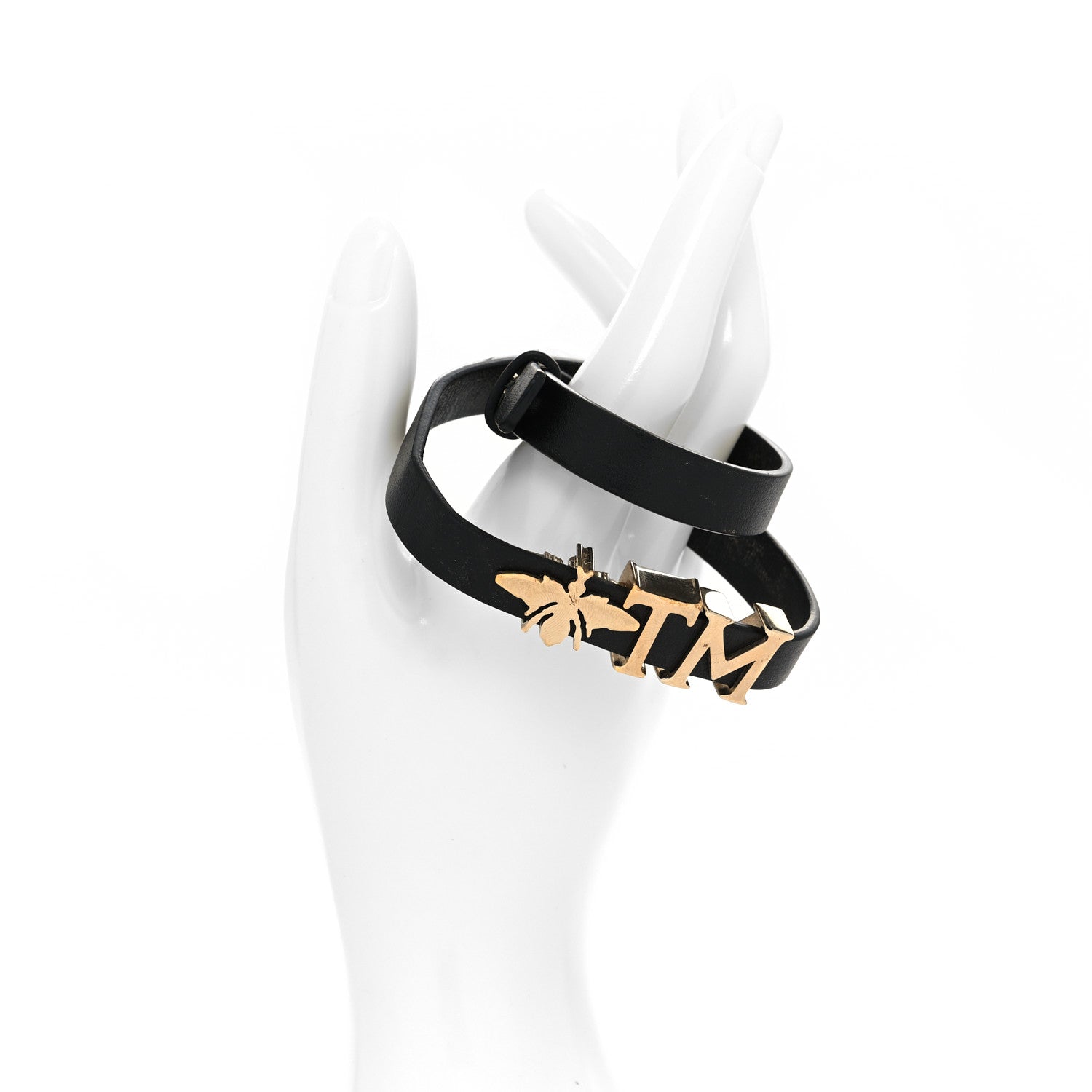 Christian Dior Calfskin My ABDior Double Bracelet Black 2 of 6
