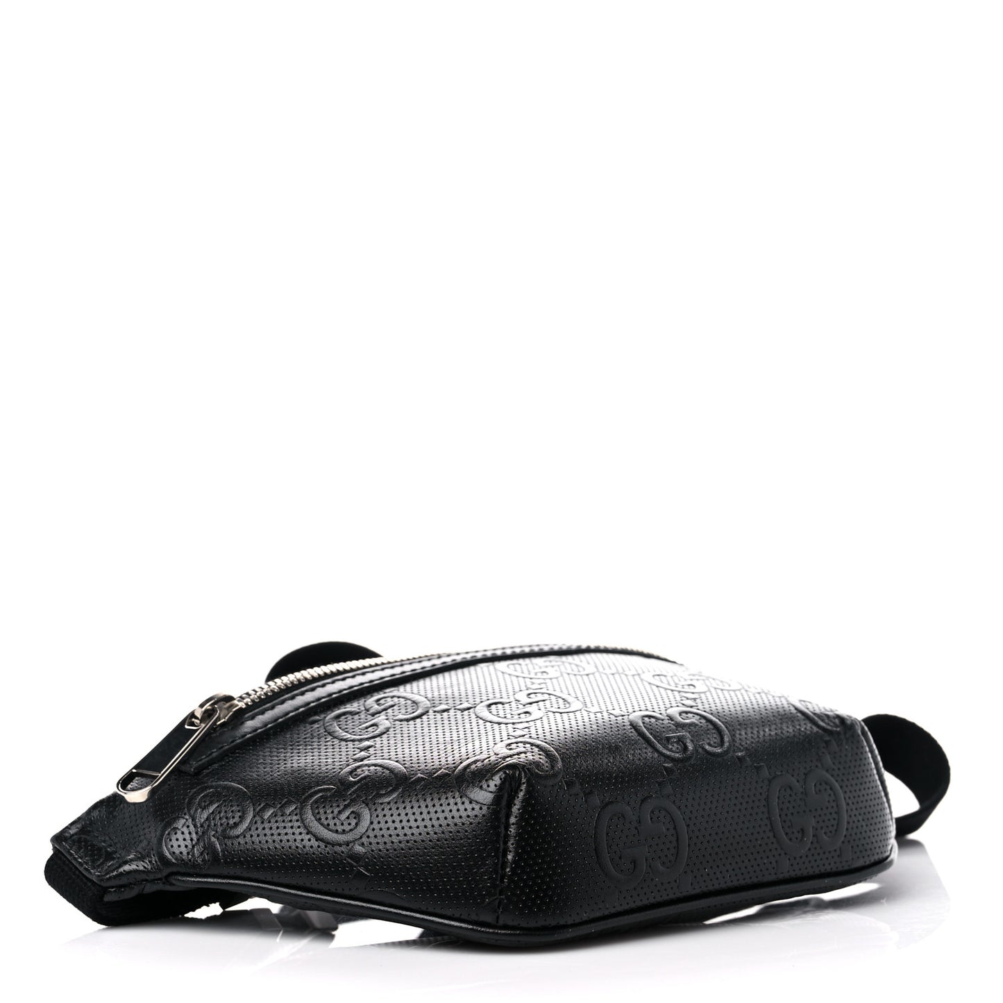 Calfskin GG Tennis Embossed Belt Bag Black