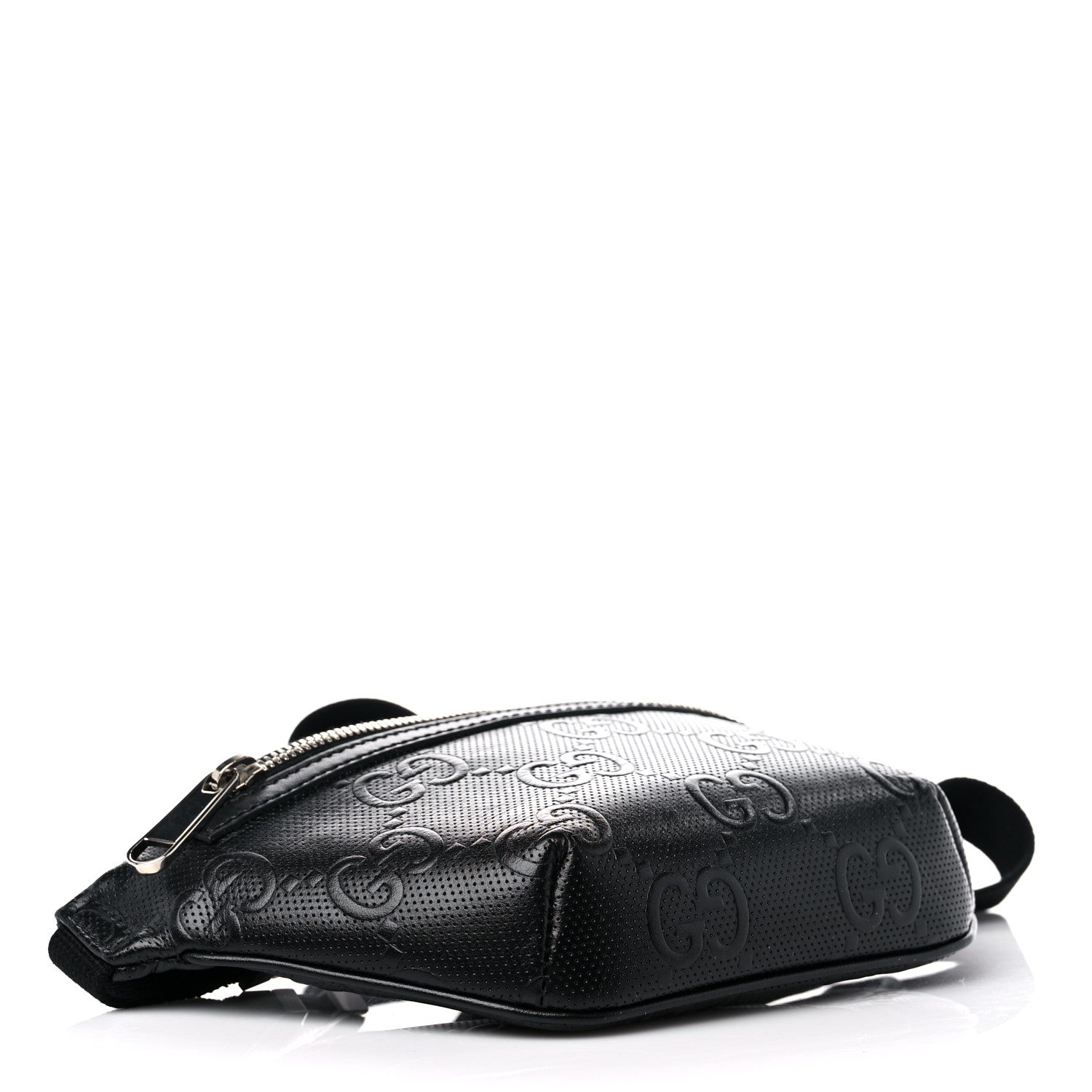 Gucci Calfskin GG Tennis Embossed Belt Bag Black 4 of 11