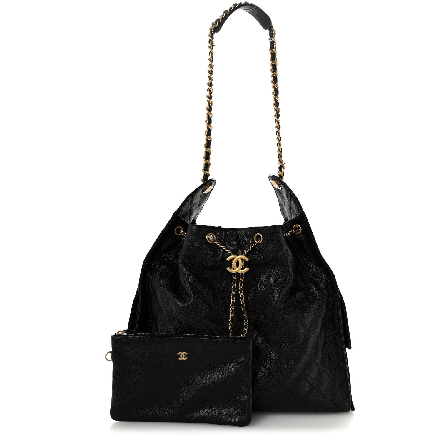 Chanel Caviar Quilted Large Chanel 25 Handbag Black 3 of 11