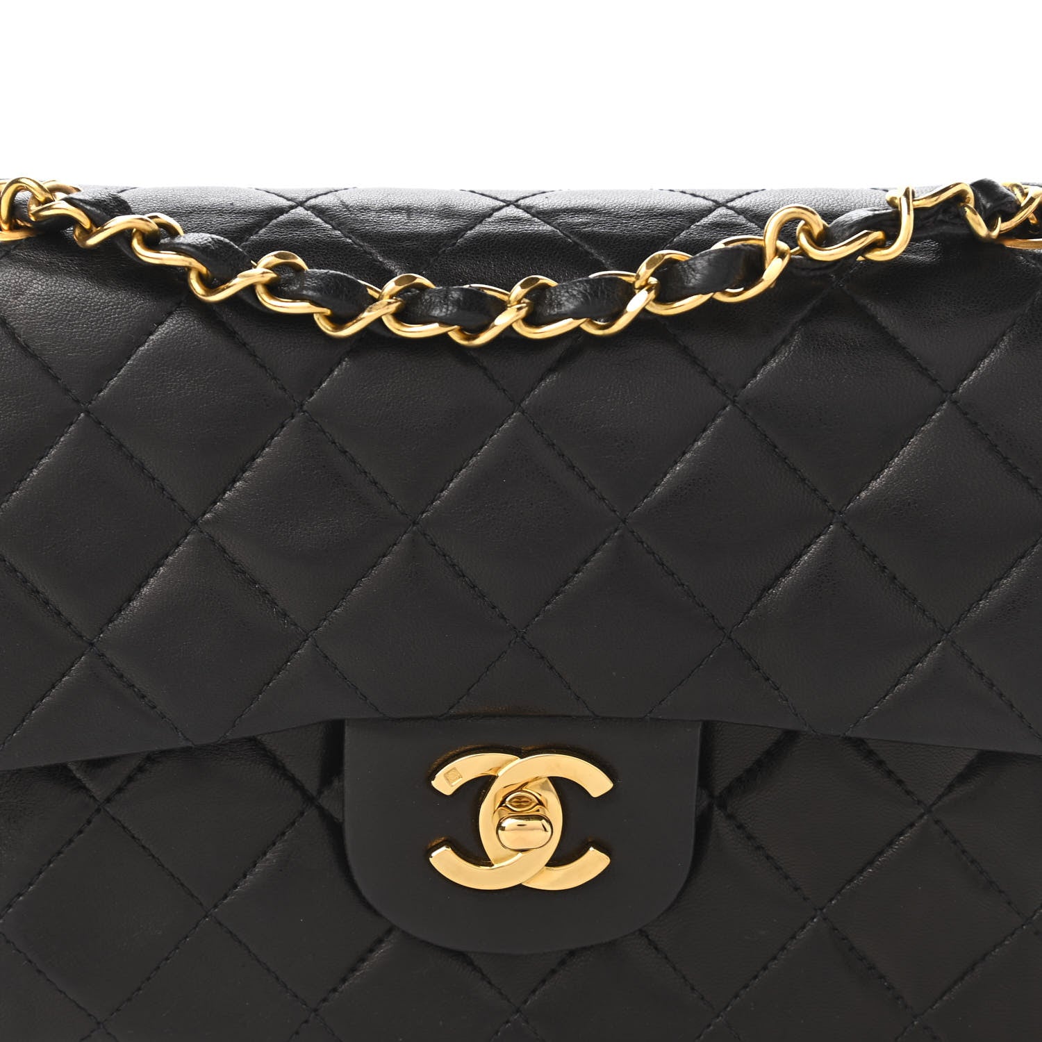 Chanel Lambskin Quilted Small Double Flap Black 10 of 15