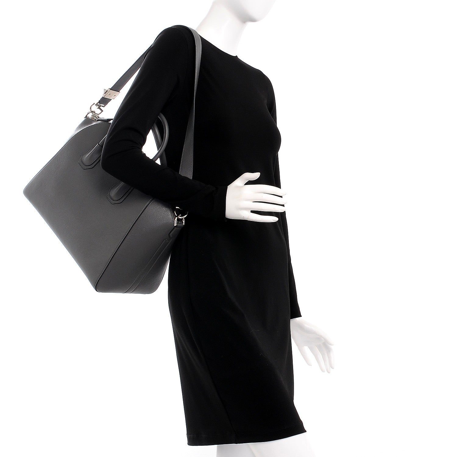 Givenchy Sugar Goatskin Medium Antigona Dark Grey 7 of 8